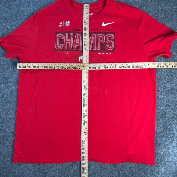 Nike Ohio State Buckeyes Shirt Mens 2XL 2021 Sugar Bowl Champs T-Shirt Red NCAA - Picture 6 of 12